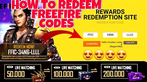 Redemption Codes – Garena Free Fire.